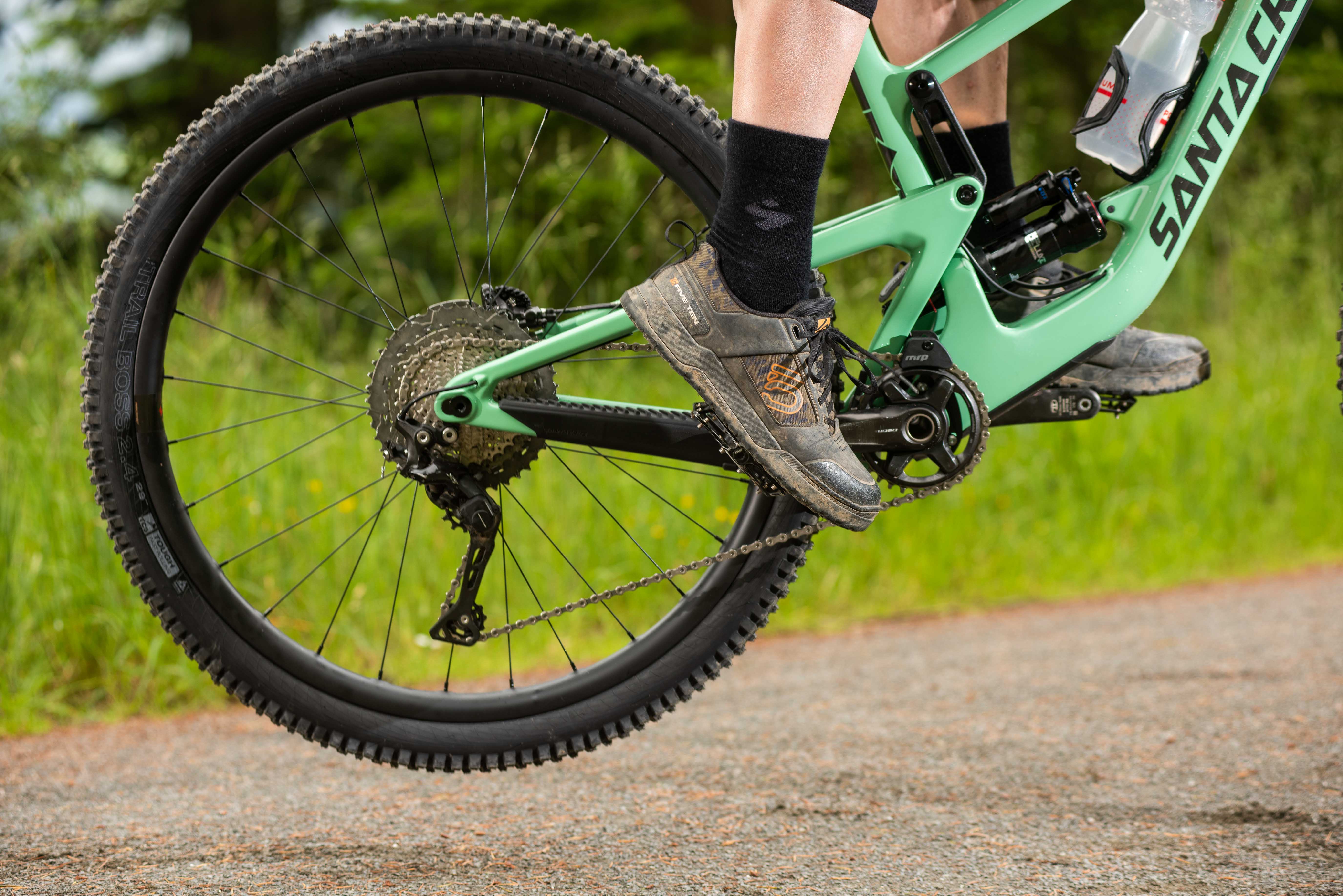 Dirt School Flat Pedals Bunny Hop at Glentress