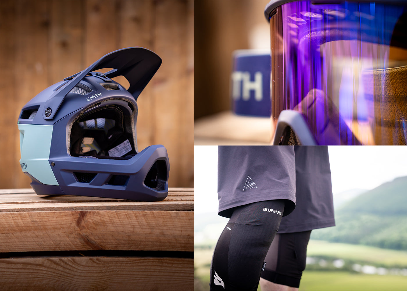 Smith Mainline Helmet and Bluegrass Aura Kneepad