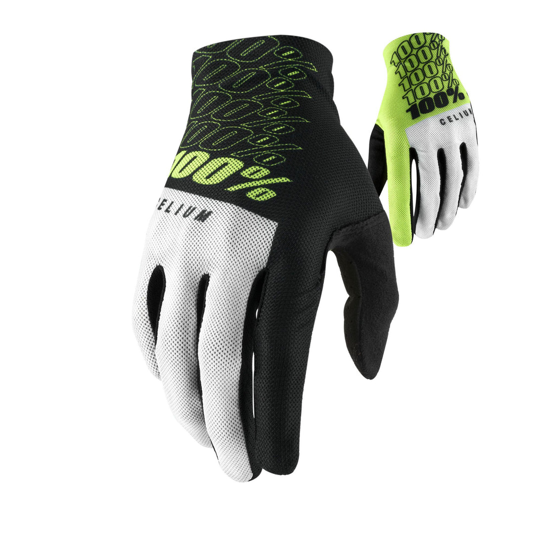 100% Celium Glove in Fluro at Tweed Valley Bikes