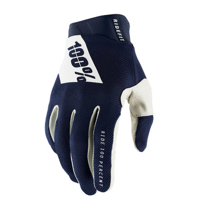 100% Ridefit Gloves in Navy at Tweed Valley Bikes