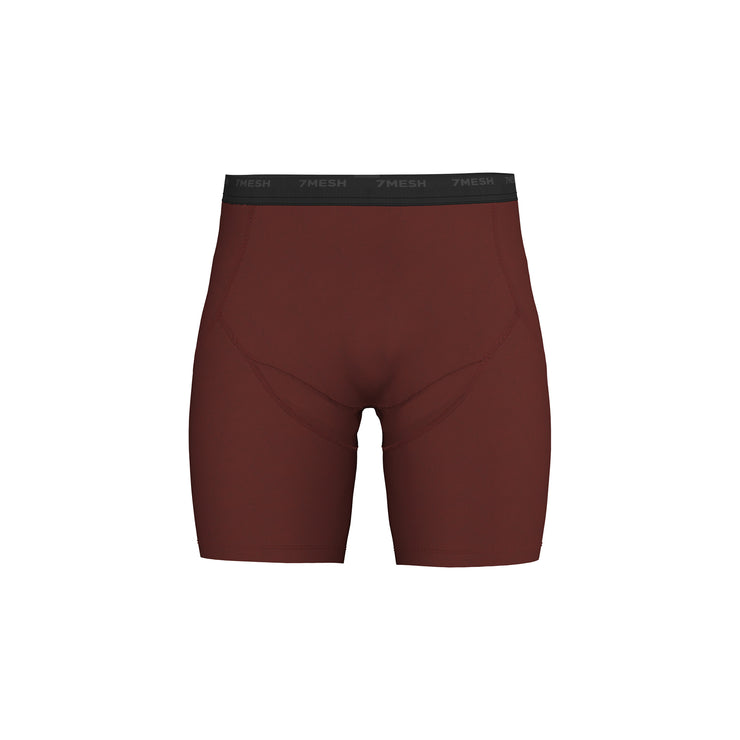 7mesh Foundation padded boxer in Redwood at Tweed Valley bikes