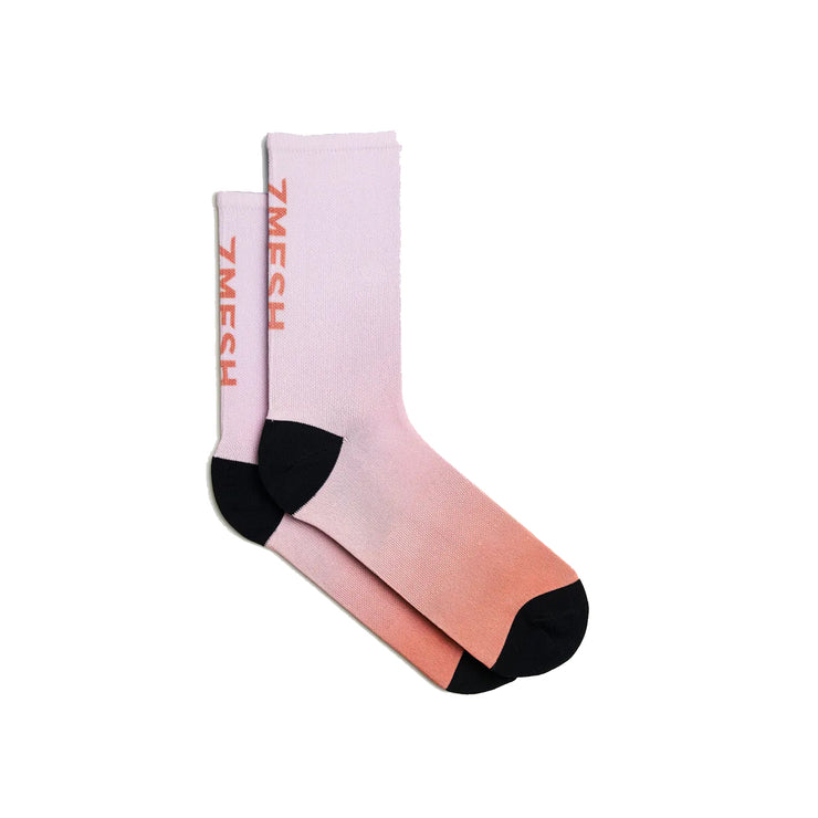 7mesh Fading Light sock in Desert Rose at Tweed Valley Bikes