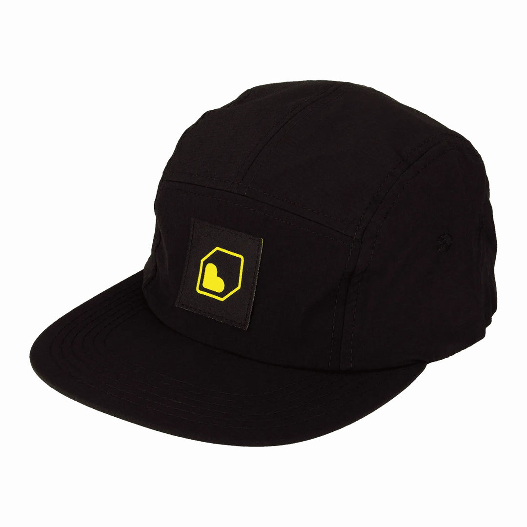 Burgtec black canvas flat peak cap