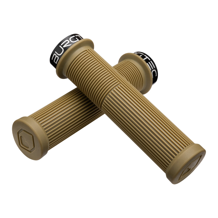 Burgtec Bartender Pro Josh Bryceland Signature Grip in Khaki at Tweed Valley Bikes