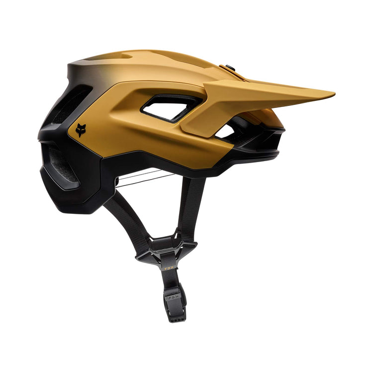 Sideview of Fox Speedframe Pro helmet in Bronze backfade
