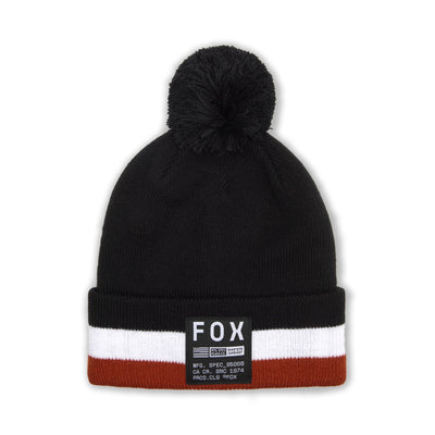 Fox Fracture Pom Beanie in Black at Tweed Valley Bikes