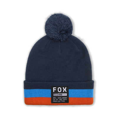Fox Fracture Pom Beanie in Midnight at Tweed Valley Bikes