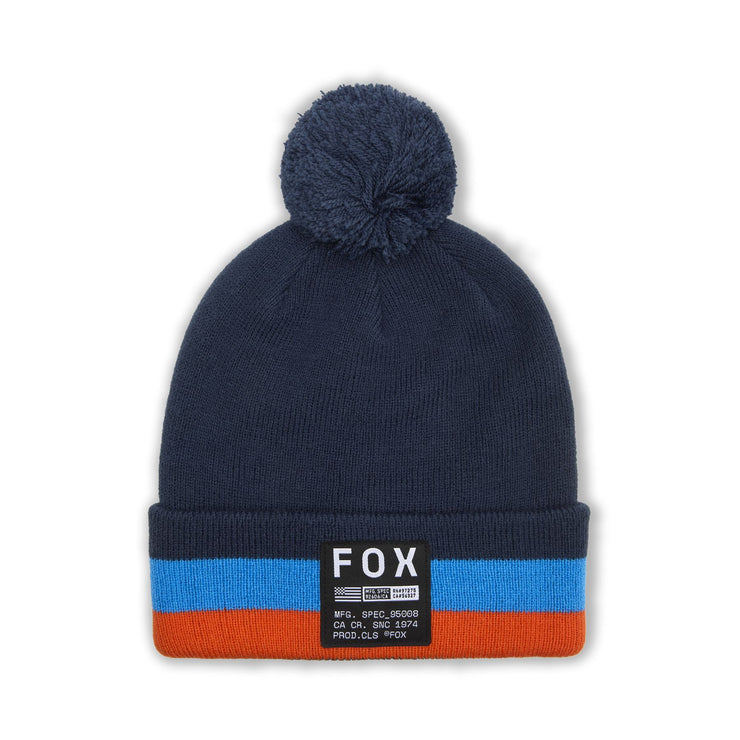 Fox Fracture Pom Beanie in Midnight at Tweed Valley Bikes