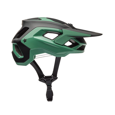 Fox Speedframe Pro Defy Helmet in Pine side view Tweed Valley Bikes