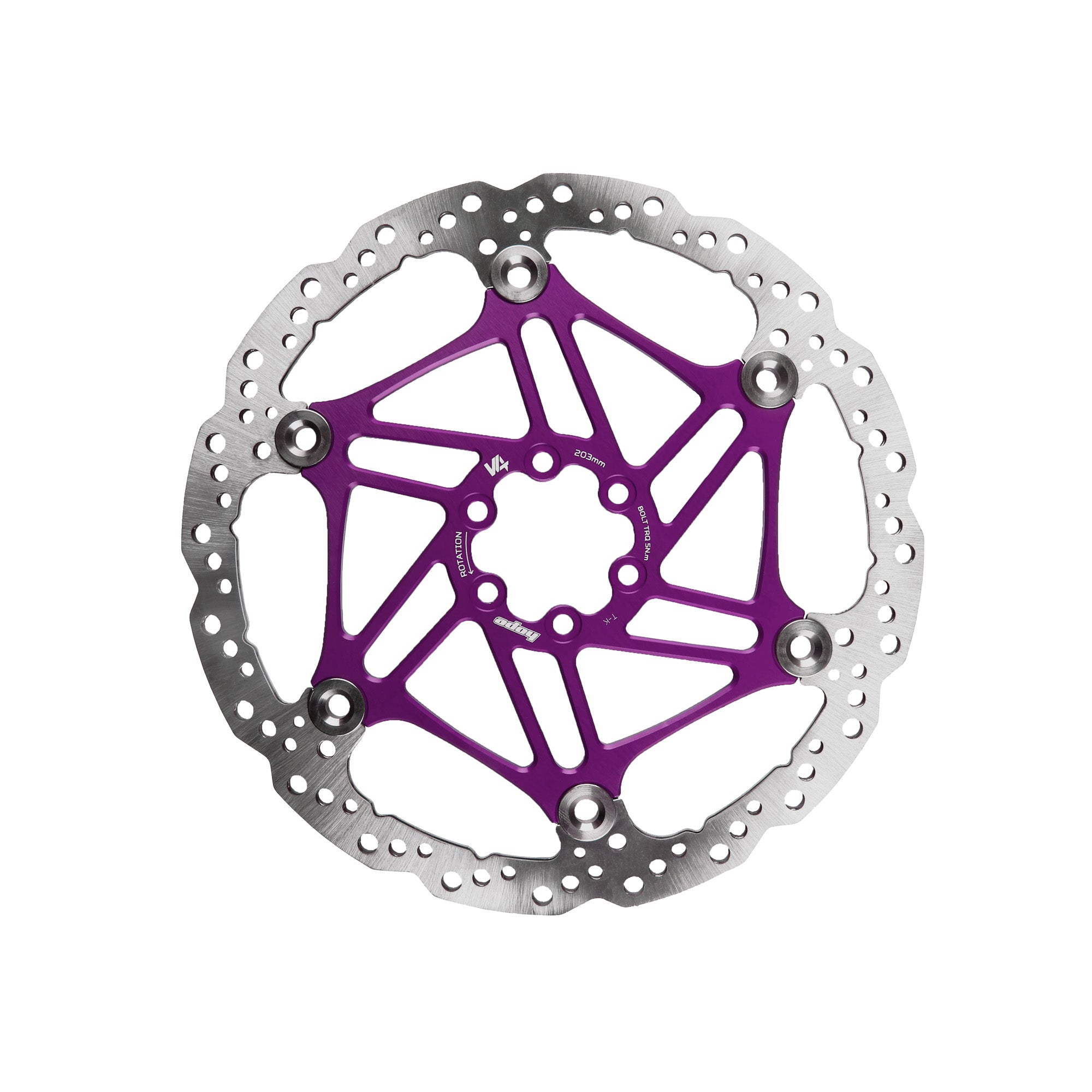 Hope V4 Vented Floating Disc in Purple at Tweed Valley Bikes