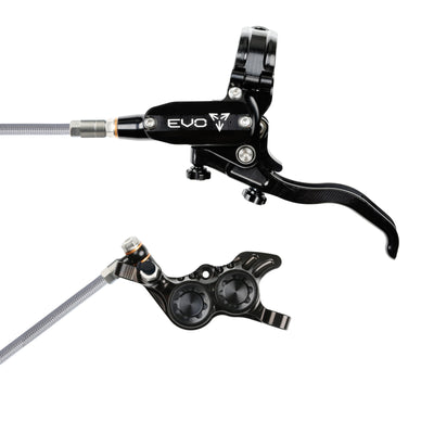 Hope Tech Evo GR4 with braided hose in Black/Black at Tweed Valley Bikes