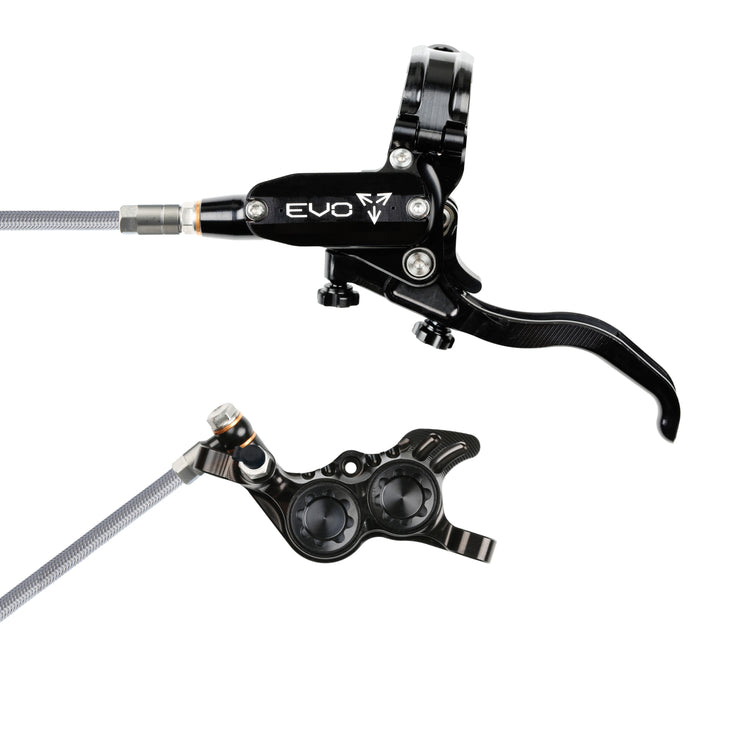 Hope Tech Evo GR4 with braided hose in Black/Black at Tweed Valley Bikes