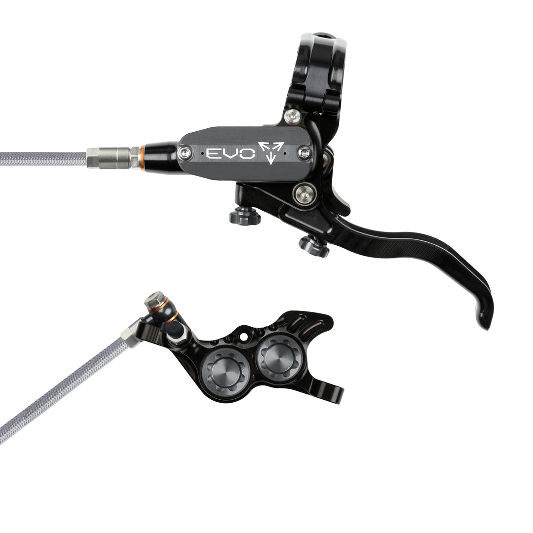 Hope Tech Evo GR4 with braided hose in Black/Smoke at Tweed Valley Bikes