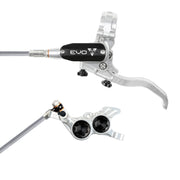Hope Tech Evo GR4 with braided hose in Silver/Black at Tweed Valley Bikes