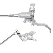 Hope Tech Evo GR4 with braided hose in Silver/Silver at Tweed Valley Bikes