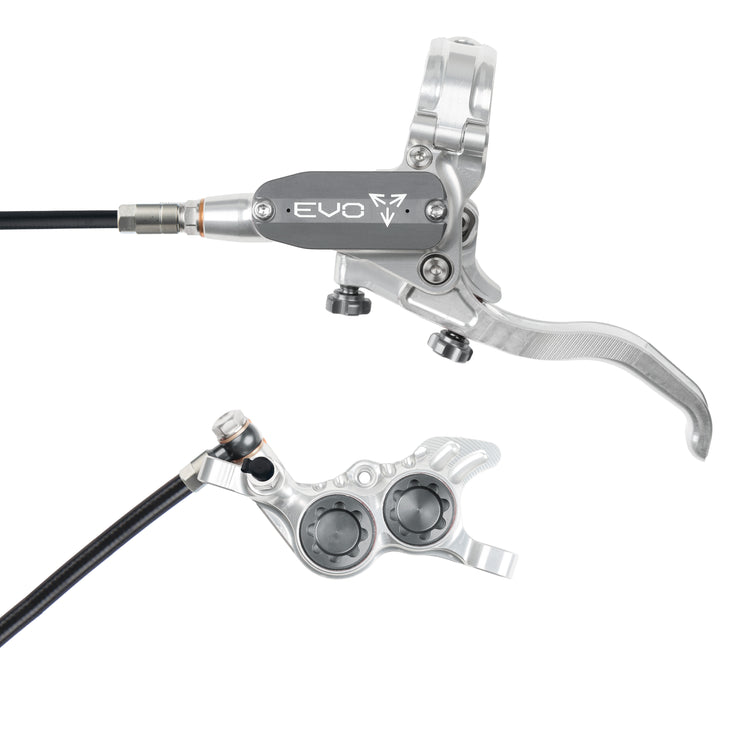 Hope EVO GR4 Brakes in Silver/Smoke at Tweed Valley Bikes
