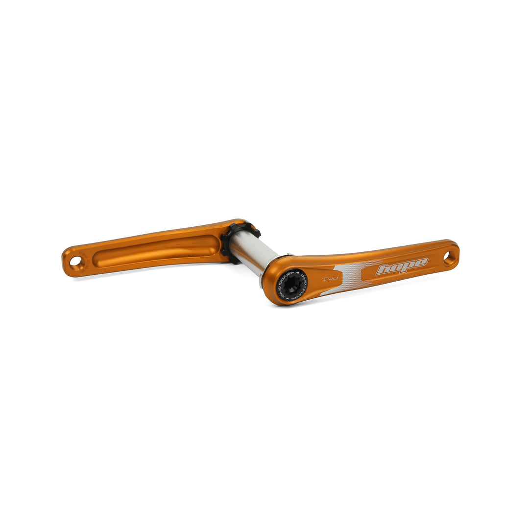 Hope EVO Crankset No Spider 73mm Wide Crank in Orange at Tweed Valley Bikes