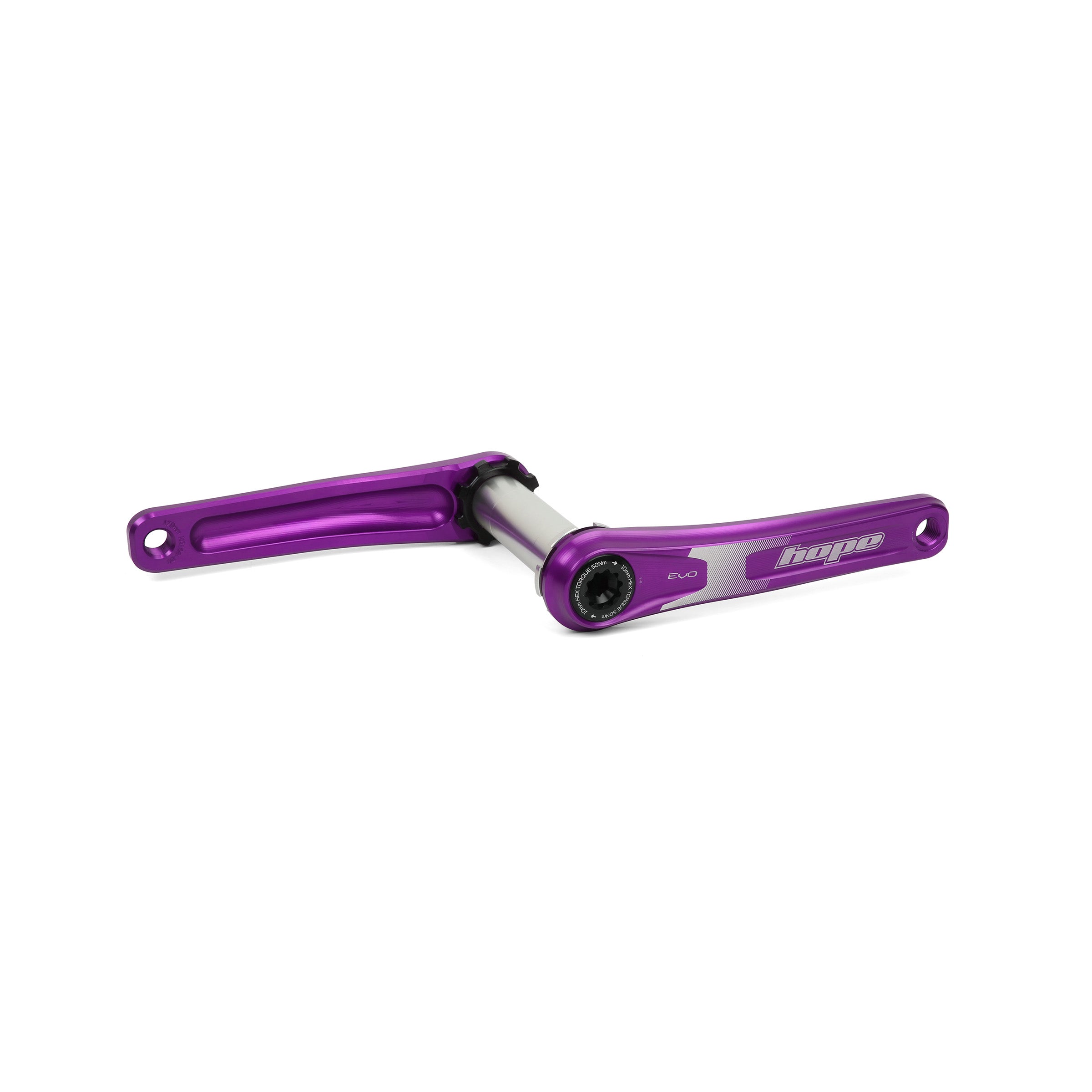 Hope EVO Crankset No Spider 73mm Wide Crank in Purple at Tweed Valley Bikes