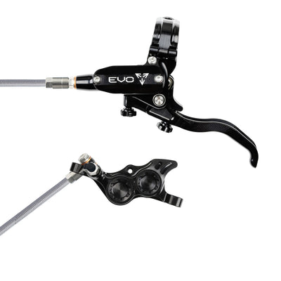 Hope Tech 4 EVO TR4 Brakes with Braided Hose in Black/Black at Tweed Valley Bikes