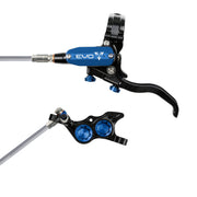 Hope Tech 4 EVO TR4 Brakes with Braided Hose in Black/Blue at Tweed Valley Bikes