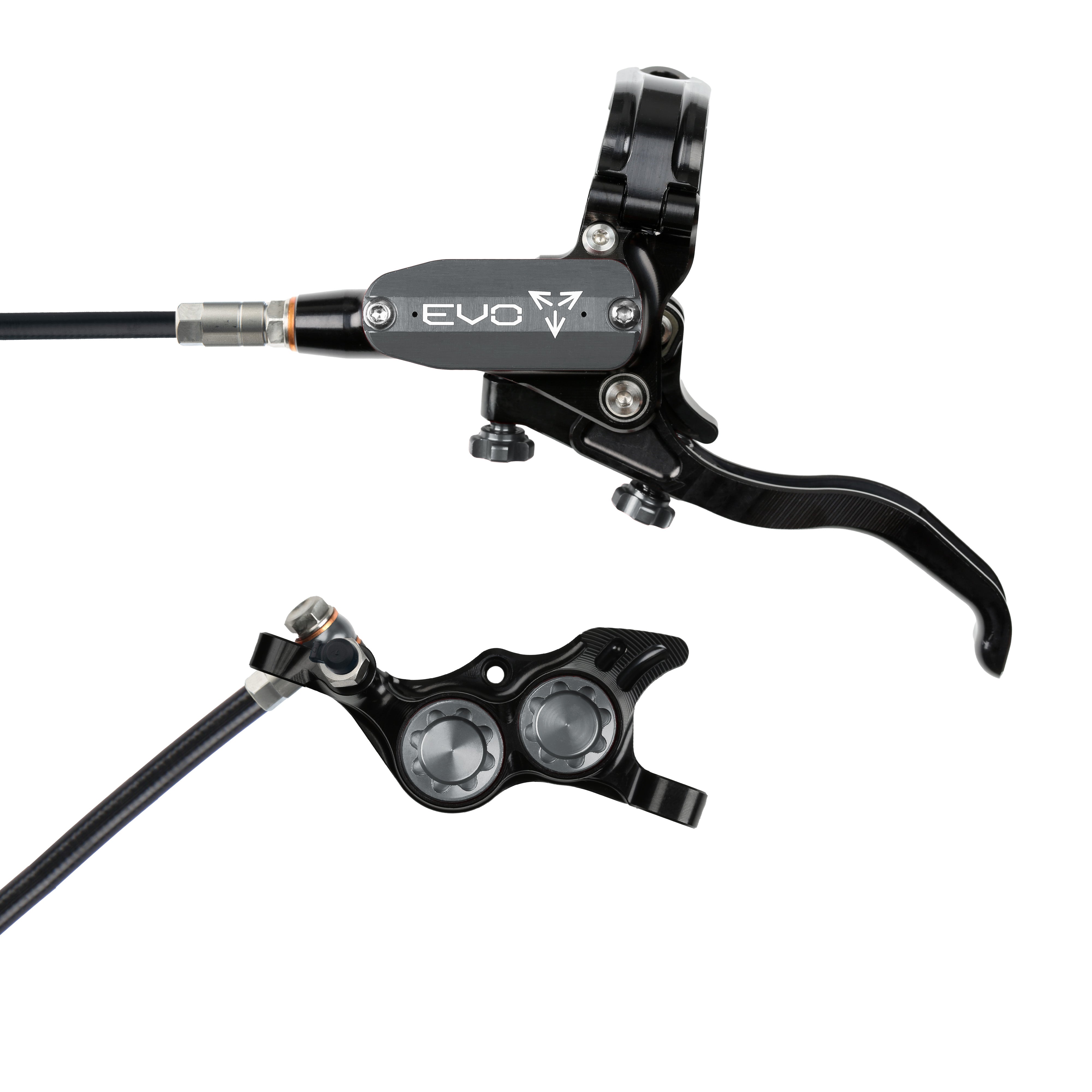 Hope Tech 4 EVO TR4 Brakes with Standard Hose in Black/Smoke at Tweed Valley Bikes