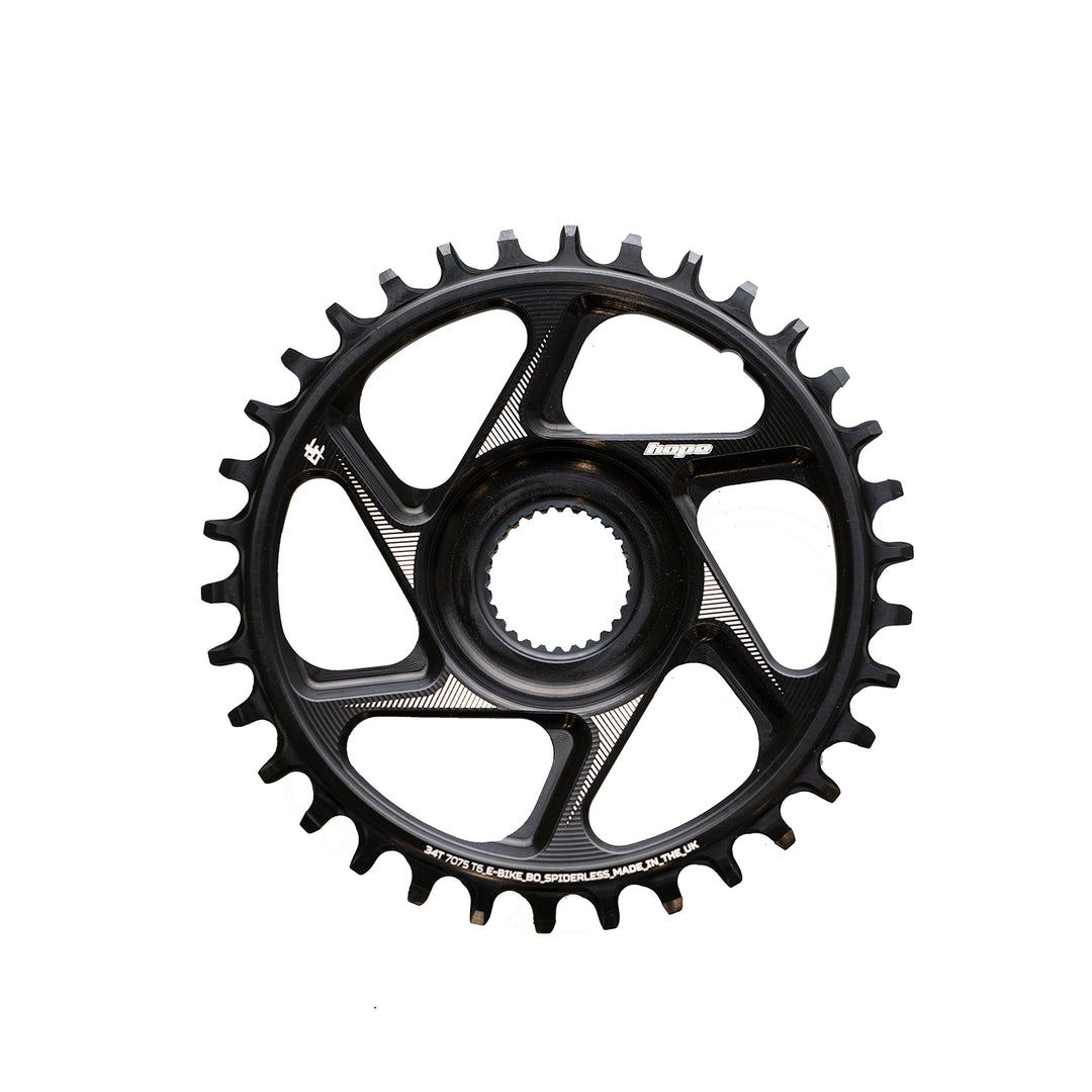 Hope R22 Spiderless Chainring for Bosch in Black at Tweed Valley Bikes