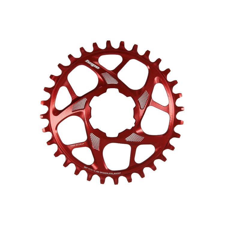 Hope R22 Spiderless Chainring - Boost in Red at Tweed Valley Bikes