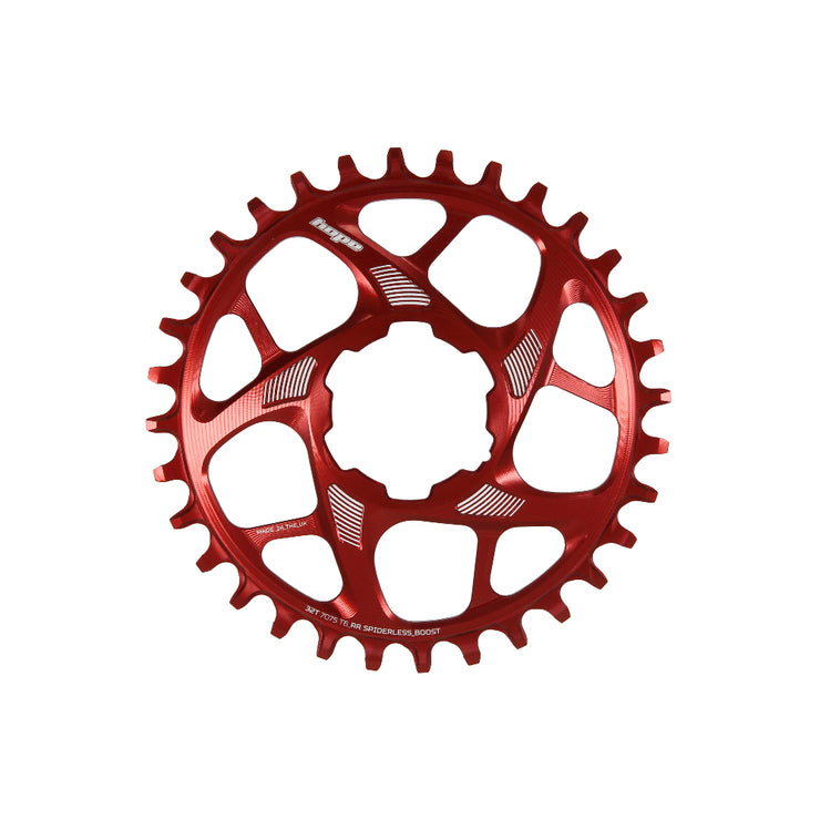Hope R22 Spiderless Chainring - Boost in Red at Tweed Valley Bikes