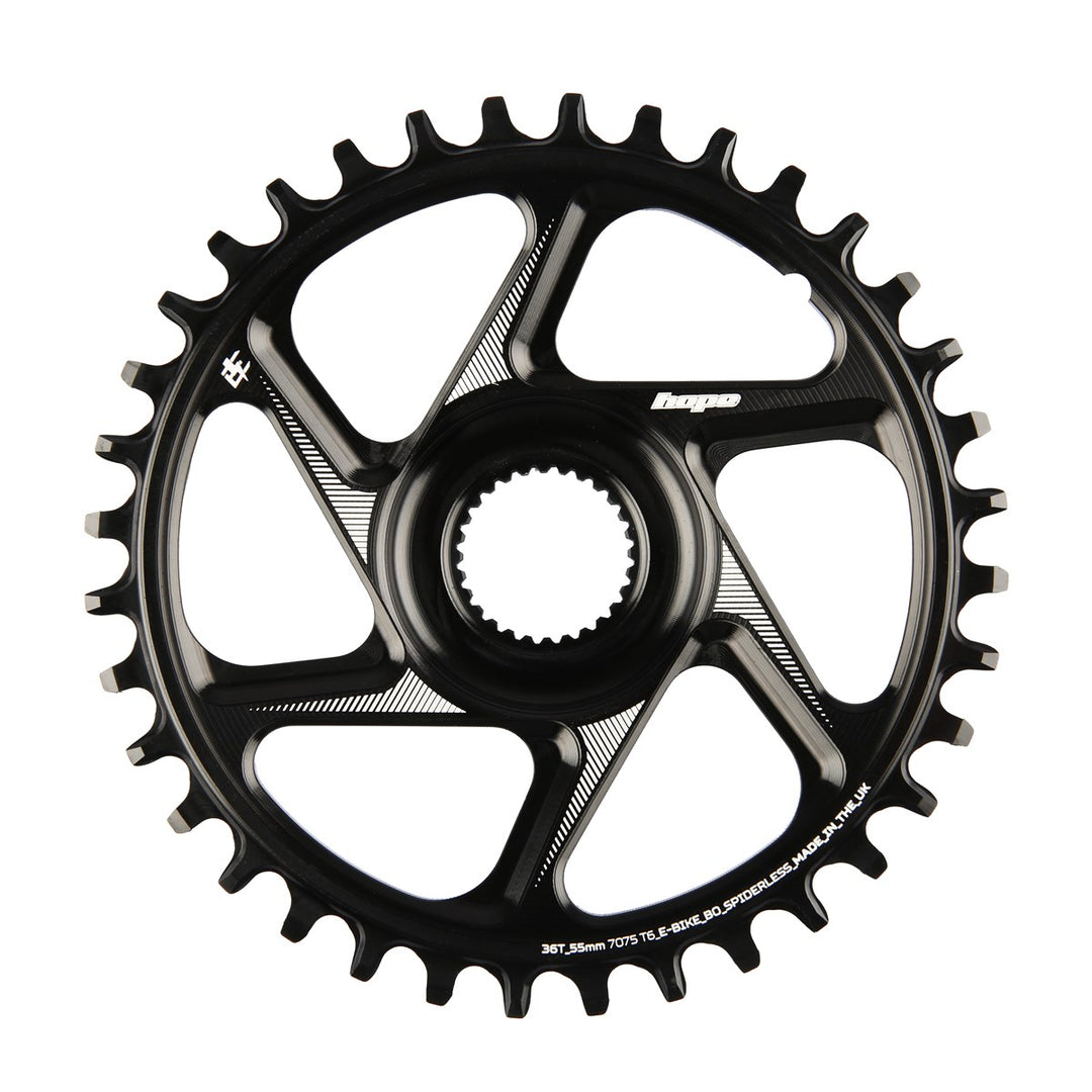Hope R22 E-Bike Spiderless Retainer Ring - Bosch Gen 4 55mm Wide in Black at Tweed Valley Bike