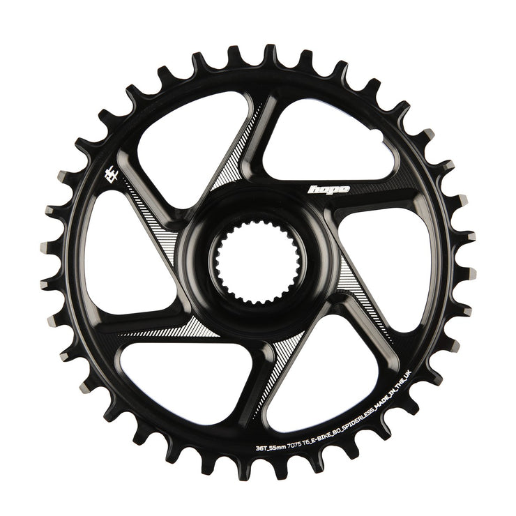 Hope R22 E-Bike Spiderless Retainer Ring - Bosch Gen 4 55mm Wide in Black at Tweed Valley Bike