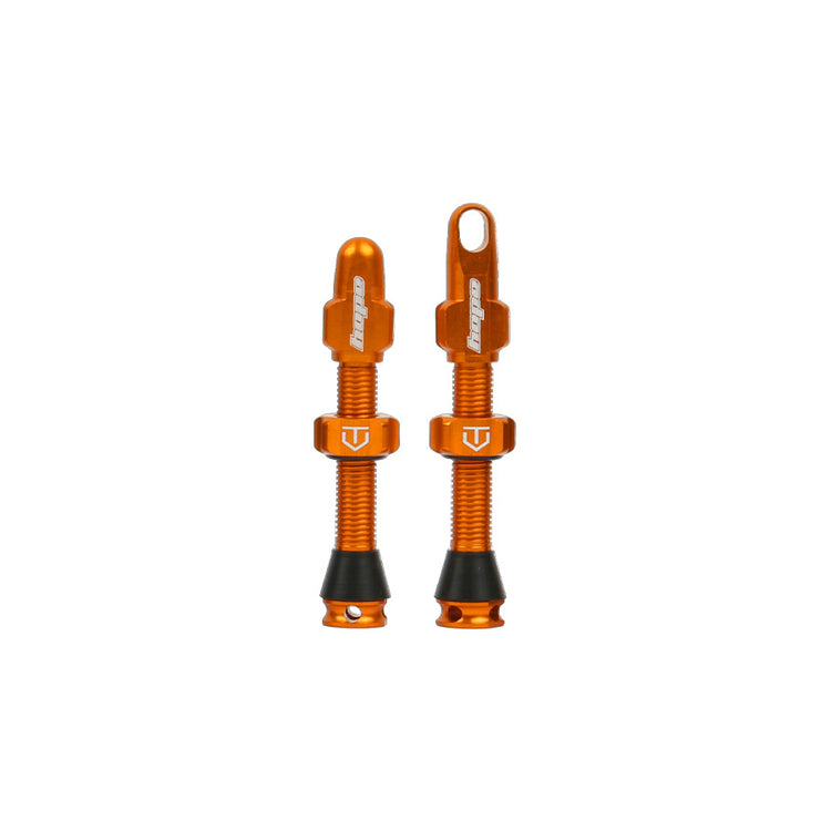 Hope Tubeless Valves in Orange at Tweed Valley Bikes