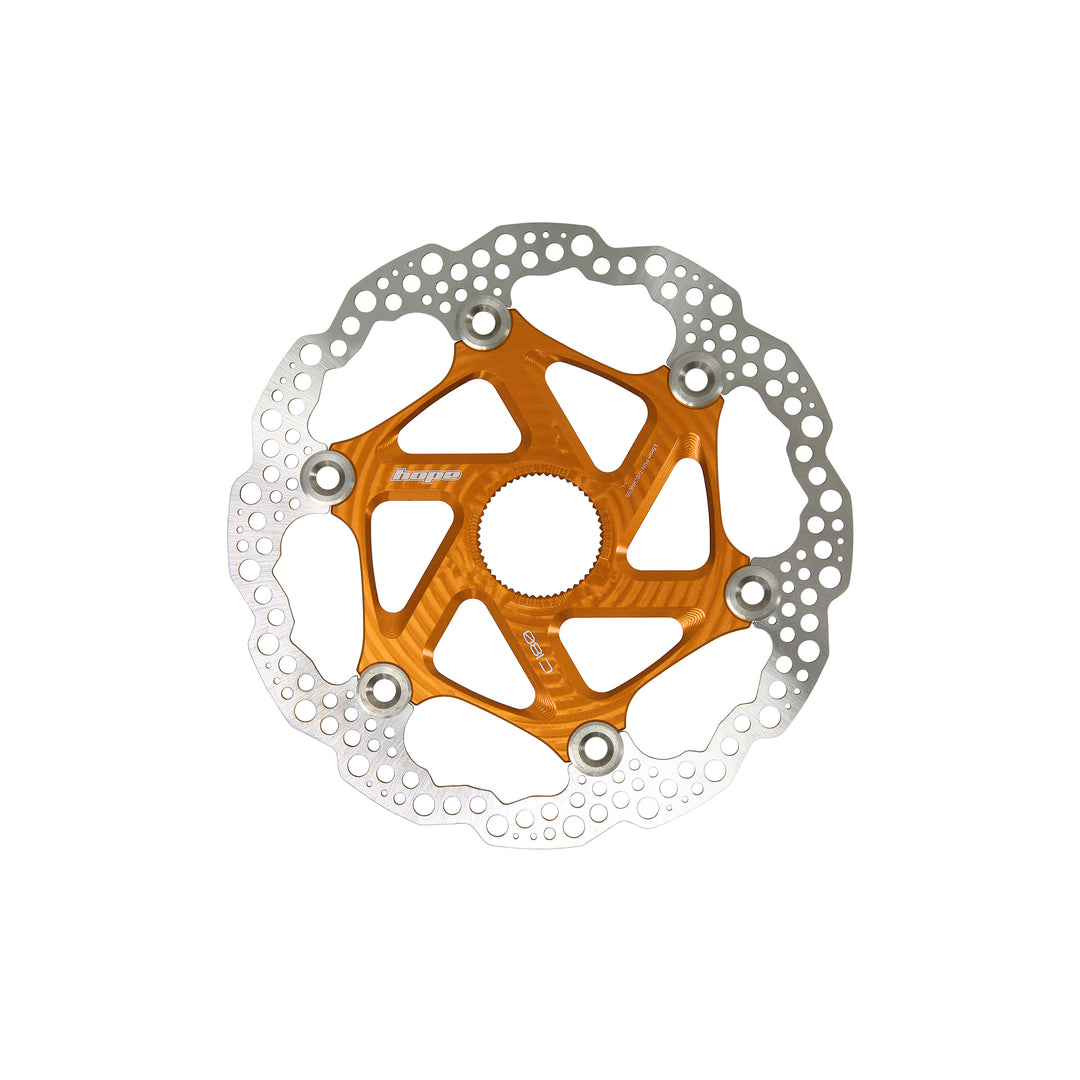 Hope Centrelock Universal Floating Disc in Orange