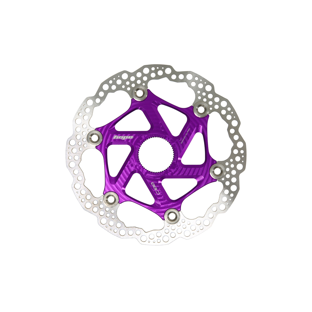 Hope Centrelock Universal Floating Disc in Purple