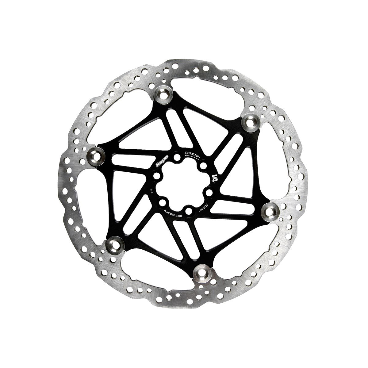 Hope V4 Vented Floating Disc in Black at Tweed Valley Bikes