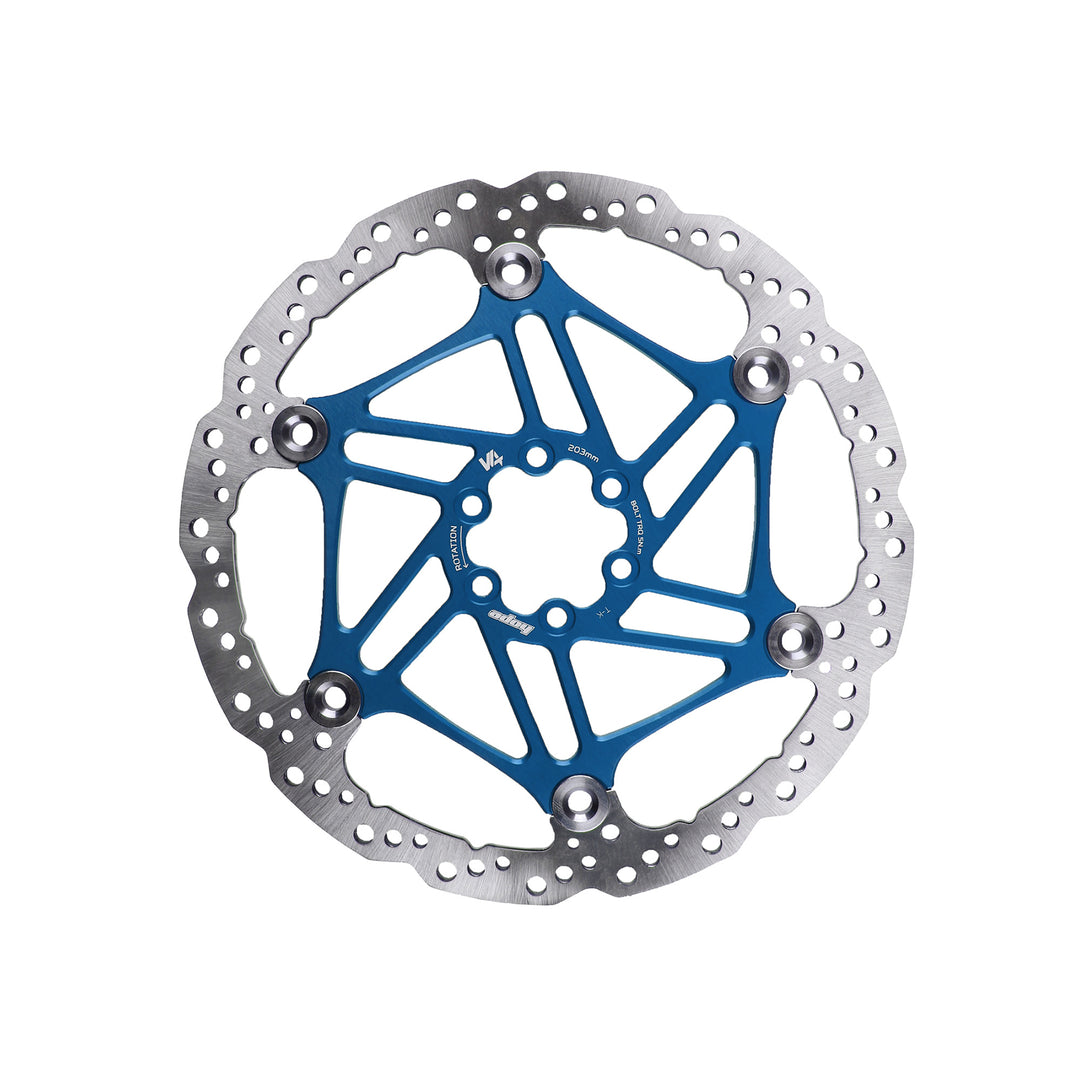 Hope V4 Vented Floating Disc in Blue at Tweed Valley Bikes