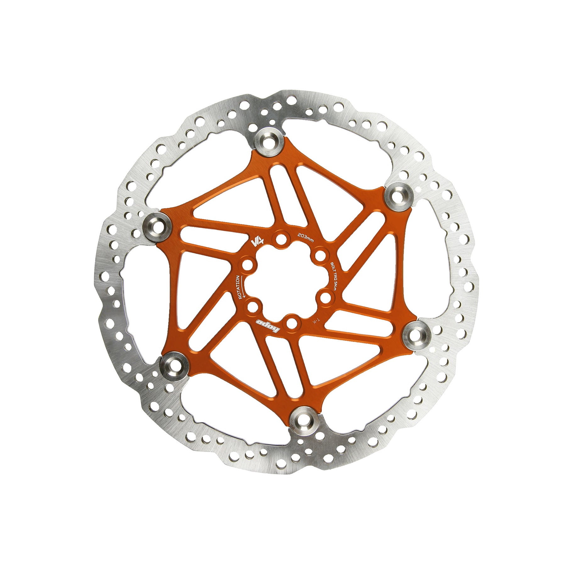 Hope V4 Vented Floating Disc in Orange at Tweed Valley Bikes