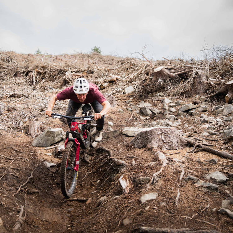 Riding the Maxxis High Roller 3 at the Innerleithen Golfie trails on Nae Spleens