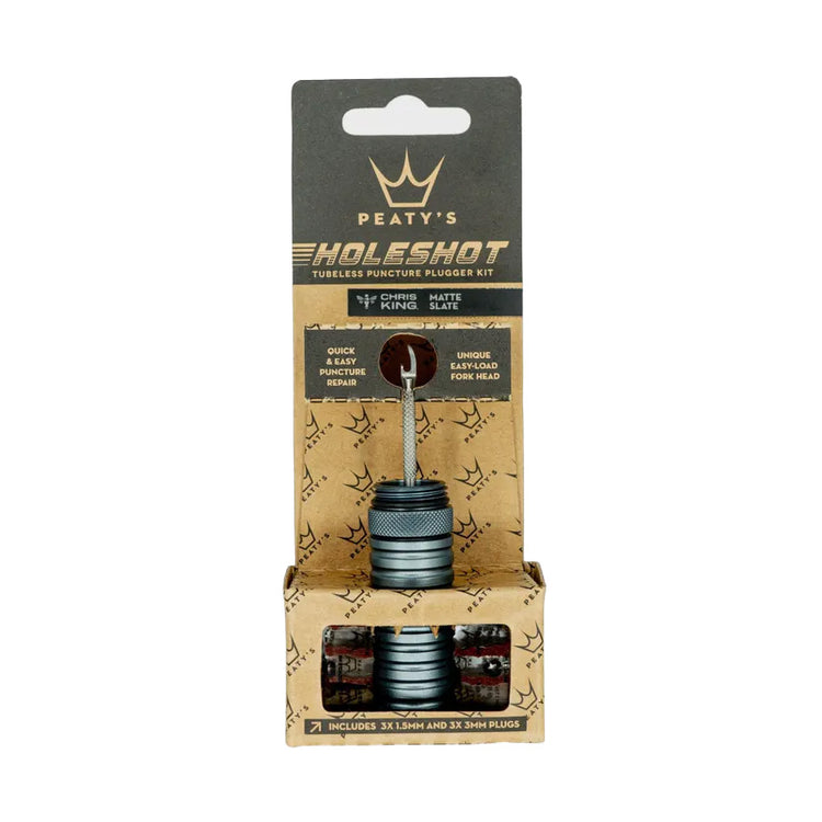 Peatys Holeshot Plugger Kit in Chris King Grey