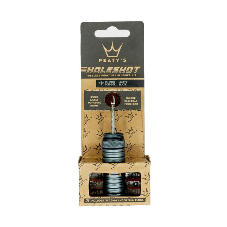 Peatys Holeshot Plugger Kit in Chris King Grey