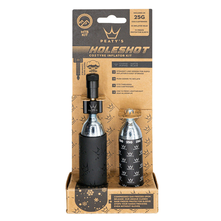 Peaty's Holeshot CO2 Tyre Inflator - MTB in Black