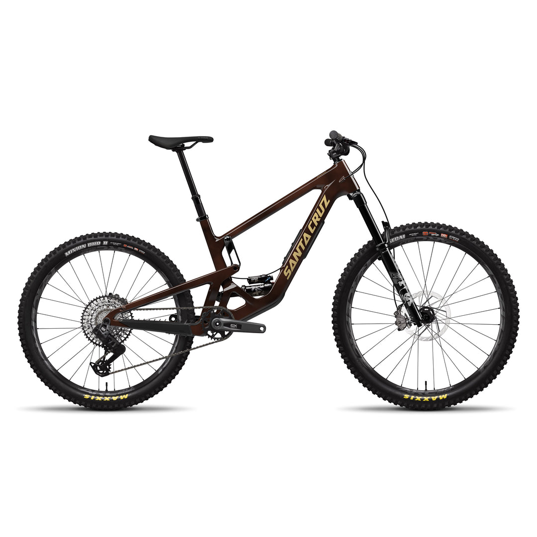 Santa Cruz Bronson V5 in Translucent Root Beer at Tweed Valley Bikes