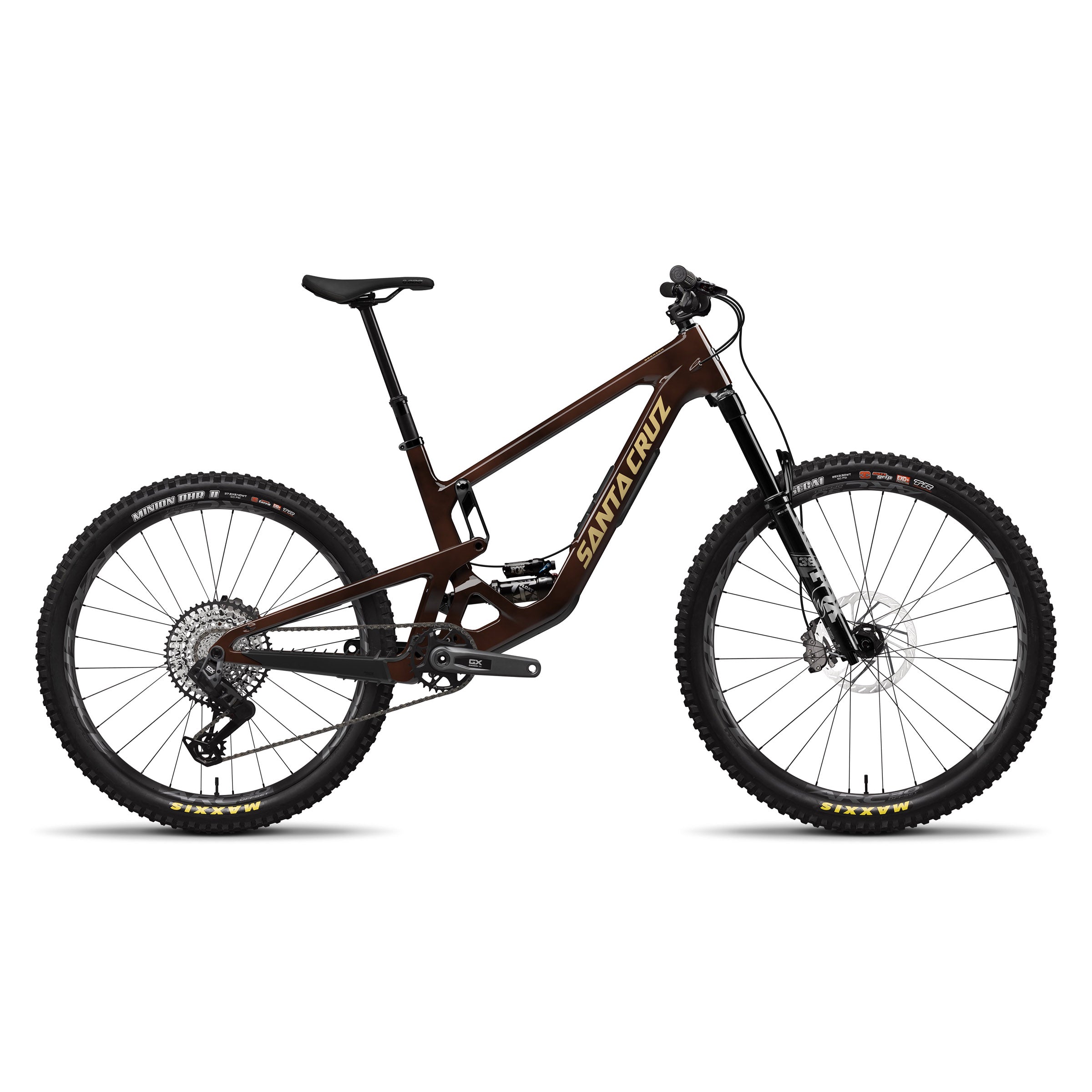 Santa Cruz Bronson V5 in Translucent Root Beer at Tweed Valley Bikes