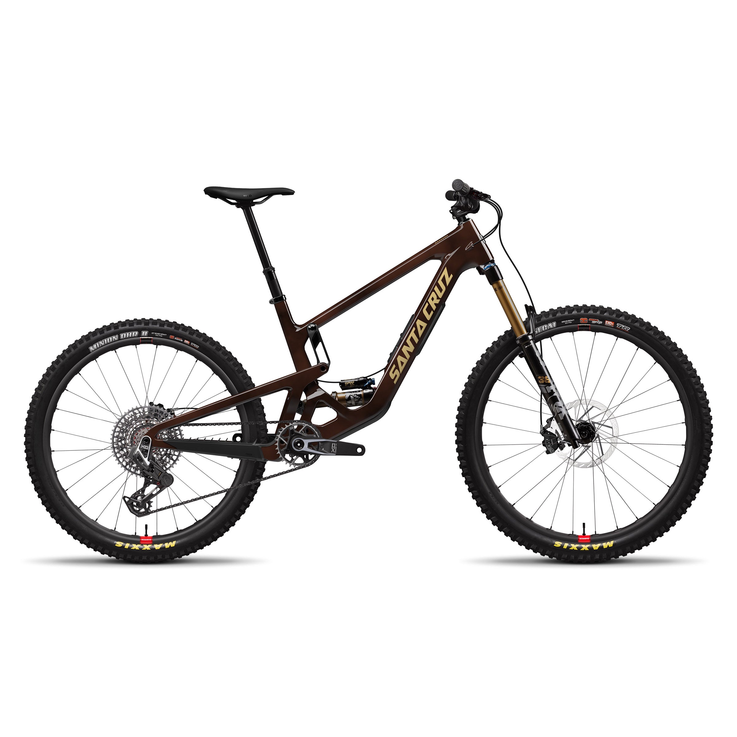 Santa Cruz Bronson V5 CC XO AXS RSV Kit MX - 2025 in Translucent Root Beet at Tweed Valley Bikes