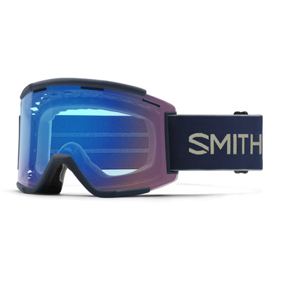 Smith Squad XL Goggle in Matte Navy with Chromapop Rose lens at Tweed Valley Bikes