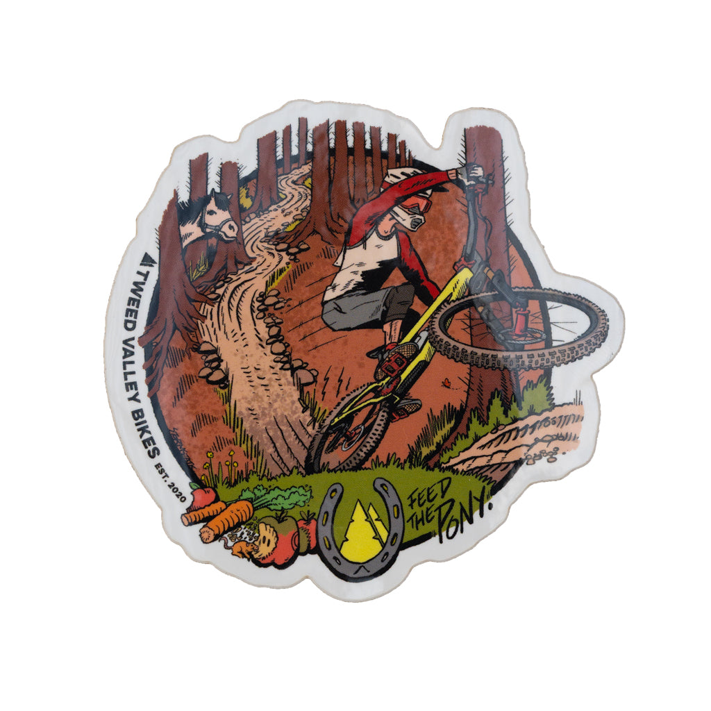 Tweed Valley Bikes Feed The Pony Trail Series Sticker