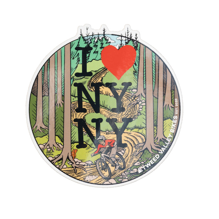 Tweed Valley Bikes New York New York Trail Series Sticker
