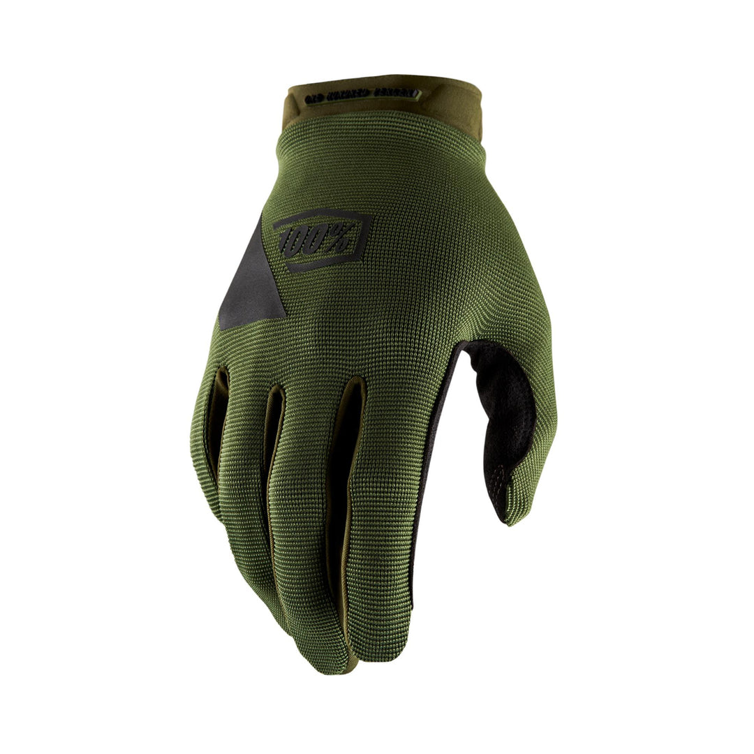 100% Ridecamp Glove Fatigue Green at Tweed Valley Bikes