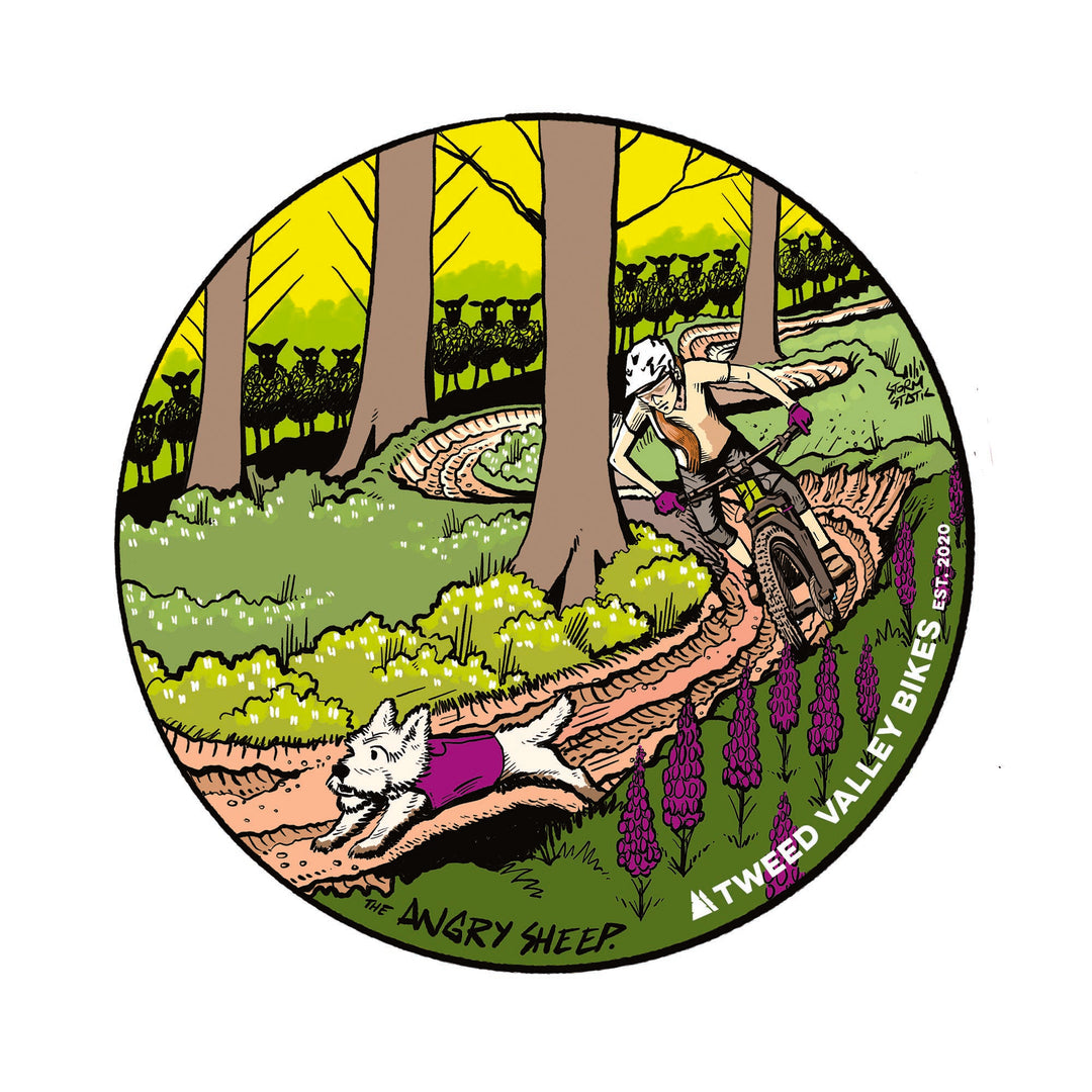 Tweed Valley Bikes Angry Sheep Trail Series Sticker