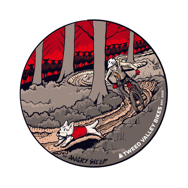 Tweed Valley Bikes Angry Sheep Trail Series Sticker