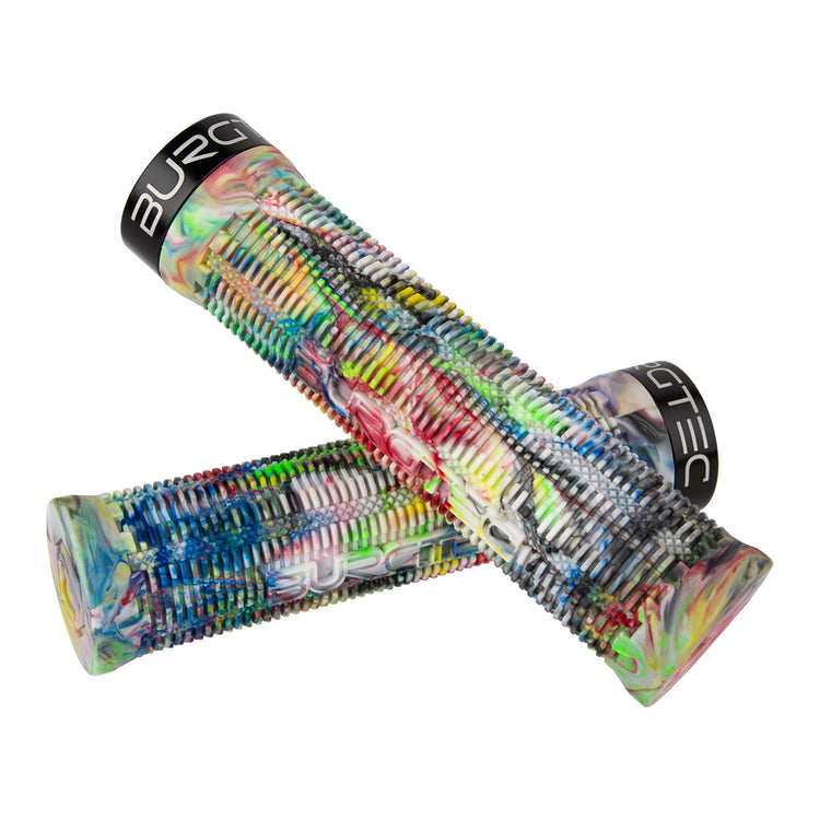Burgtec Bartender Pro grip in Mixed Playdough at Tweed Valley Bikes
